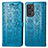 Custodia Portafoglio In Pelle Fantasia Modello Cover con Supporto S03D per Realme GT Neo 3T 5G Blu