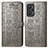 Custodia Portafoglio In Pelle Fantasia Modello Cover con Supporto S03D per Realme GT Neo 3T 5G Grigio