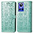 Custodia Portafoglio In Pelle Fantasia Modello Cover con Supporto S03D per Realme GT Neo3 5G Verde