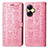 Custodia Portafoglio In Pelle Fantasia Modello Cover con Supporto S03D per Realme Narzo N55