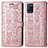 Custodia Portafoglio In Pelle Fantasia Modello Cover con Supporto S03D per Realme V11 5G Oro Rosa