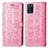 Custodia Portafoglio In Pelle Fantasia Modello Cover con Supporto S03D per Realme V11s 5G Rosa