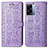 Custodia Portafoglio In Pelle Fantasia Modello Cover con Supporto S03D per Realme V23i 5G Viola