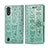 Custodia Portafoglio In Pelle Fantasia Modello Cover con Supporto S03D per Samsung Galaxy A01 SM-A015 Verde