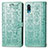 Custodia Portafoglio In Pelle Fantasia Modello Cover con Supporto S03D per Samsung Galaxy A02 Verde