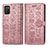 Custodia Portafoglio In Pelle Fantasia Modello Cover con Supporto S03D per Samsung Galaxy A02s