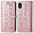 Custodia Portafoglio In Pelle Fantasia Modello Cover con Supporto S03D per Samsung Galaxy A03 Core