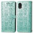 Custodia Portafoglio In Pelle Fantasia Modello Cover con Supporto S03D per Samsung Galaxy A03 Core Verde