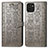 Custodia Portafoglio In Pelle Fantasia Modello Cover con Supporto S03D per Samsung Galaxy A03 Grigio