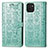 Custodia Portafoglio In Pelle Fantasia Modello Cover con Supporto S03D per Samsung Galaxy A03 Verde