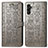 Custodia Portafoglio In Pelle Fantasia Modello Cover con Supporto S03D per Samsung Galaxy A04s Grigio