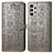 Custodia Portafoglio In Pelle Fantasia Modello Cover con Supporto S03D per Samsung Galaxy A13 4G Grigio