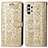 Custodia Portafoglio In Pelle Fantasia Modello Cover con Supporto S03D per Samsung Galaxy A13 4G Oro