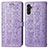 Custodia Portafoglio In Pelle Fantasia Modello Cover con Supporto S03D per Samsung Galaxy A13 5G Viola