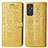 Custodia Portafoglio In Pelle Fantasia Modello Cover con Supporto S03D per Samsung Galaxy A15 4G Giallo