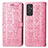 Custodia Portafoglio In Pelle Fantasia Modello Cover con Supporto S03D per Samsung Galaxy A15 5G Oro Rosa