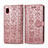 Custodia Portafoglio In Pelle Fantasia Modello Cover con Supporto S03D per Samsung Galaxy A20 SC-02M SCV46 Rosa