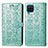 Custodia Portafoglio In Pelle Fantasia Modello Cover con Supporto S03D per Samsung Galaxy A22 4G Verde