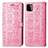 Custodia Portafoglio In Pelle Fantasia Modello Cover con Supporto S03D per Samsung Galaxy A22 5G Oro Rosa