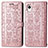 Custodia Portafoglio In Pelle Fantasia Modello Cover con Supporto S03D per Samsung Galaxy A22 5G SC-56B Rosa