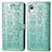 Custodia Portafoglio In Pelle Fantasia Modello Cover con Supporto S03D per Samsung Galaxy A22 5G SC-56B Verde