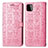 Custodia Portafoglio In Pelle Fantasia Modello Cover con Supporto S03D per Samsung Galaxy A22s 5G Oro Rosa