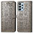 Custodia Portafoglio In Pelle Fantasia Modello Cover con Supporto S03D per Samsung Galaxy A23 4G Grigio