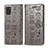 Custodia Portafoglio In Pelle Fantasia Modello Cover con Supporto S03D per Samsung Galaxy A31 Grigio