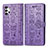 Custodia Portafoglio In Pelle Fantasia Modello Cover con Supporto S03D per Samsung Galaxy A32 4G Viola