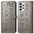 Custodia Portafoglio In Pelle Fantasia Modello Cover con Supporto S03D per Samsung Galaxy A33 5G Grigio