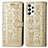 Custodia Portafoglio In Pelle Fantasia Modello Cover con Supporto S03D per Samsung Galaxy A33 5G Oro