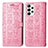 Custodia Portafoglio In Pelle Fantasia Modello Cover con Supporto S03D per Samsung Galaxy A33 5G Rosa