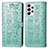 Custodia Portafoglio In Pelle Fantasia Modello Cover con Supporto S03D per Samsung Galaxy A33 5G Verde