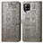 Custodia Portafoglio In Pelle Fantasia Modello Cover con Supporto S03D per Samsung Galaxy A42 5G Grigio