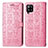 Custodia Portafoglio In Pelle Fantasia Modello Cover con Supporto S03D per Samsung Galaxy A42 5G Oro Rosa