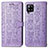 Custodia Portafoglio In Pelle Fantasia Modello Cover con Supporto S03D per Samsung Galaxy A42 5G Viola