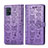 Custodia Portafoglio In Pelle Fantasia Modello Cover con Supporto S03D per Samsung Galaxy A51 5G Viola