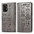 Custodia Portafoglio In Pelle Fantasia Modello Cover con Supporto S03D per Samsung Galaxy A52 4G Grigio