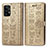 Custodia Portafoglio In Pelle Fantasia Modello Cover con Supporto S03D per Samsung Galaxy A52 4G Oro