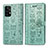 Custodia Portafoglio In Pelle Fantasia Modello Cover con Supporto S03D per Samsung Galaxy A52 4G Verde