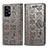 Custodia Portafoglio In Pelle Fantasia Modello Cover con Supporto S03D per Samsung Galaxy A52 5G Grigio