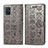Custodia Portafoglio In Pelle Fantasia Modello Cover con Supporto S03D per Samsung Galaxy A71 5G Grigio