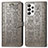 Custodia Portafoglio In Pelle Fantasia Modello Cover con Supporto S03D per Samsung Galaxy A73 5G Grigio