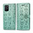 Custodia Portafoglio In Pelle Fantasia Modello Cover con Supporto S03D per Samsung Galaxy A91 Verde