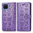 Custodia Portafoglio In Pelle Fantasia Modello Cover con Supporto S03D per Samsung Galaxy F12 Viola