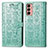 Custodia Portafoglio In Pelle Fantasia Modello Cover con Supporto S03D per Samsung Galaxy F13 4G Verde