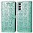 Custodia Portafoglio In Pelle Fantasia Modello Cover con Supporto S03D per Samsung Galaxy F23 5G Verde