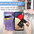 Custodia Portafoglio In Pelle Fantasia Modello Cover con Supporto S03D per Samsung Galaxy M02s