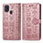 Custodia Portafoglio In Pelle Fantasia Modello Cover con Supporto S03D per Samsung Galaxy M21s