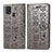 Custodia Portafoglio In Pelle Fantasia Modello Cover con Supporto S03D per Samsung Galaxy M31 Grigio